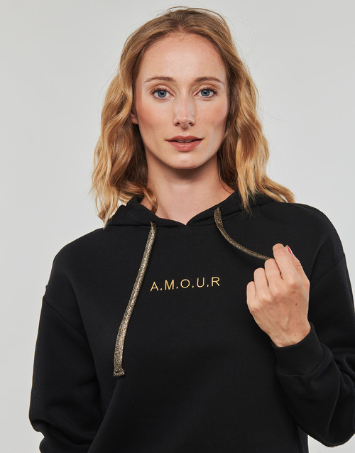 Pieces - PCCHILLI LS AMOUR HOODIE KAC FC - Noir