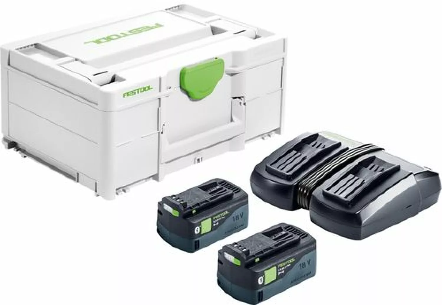 Festool SYS 18V 2x5,0/TCL 6 DUO Energieset (2x 5,0Ah) in systainer
