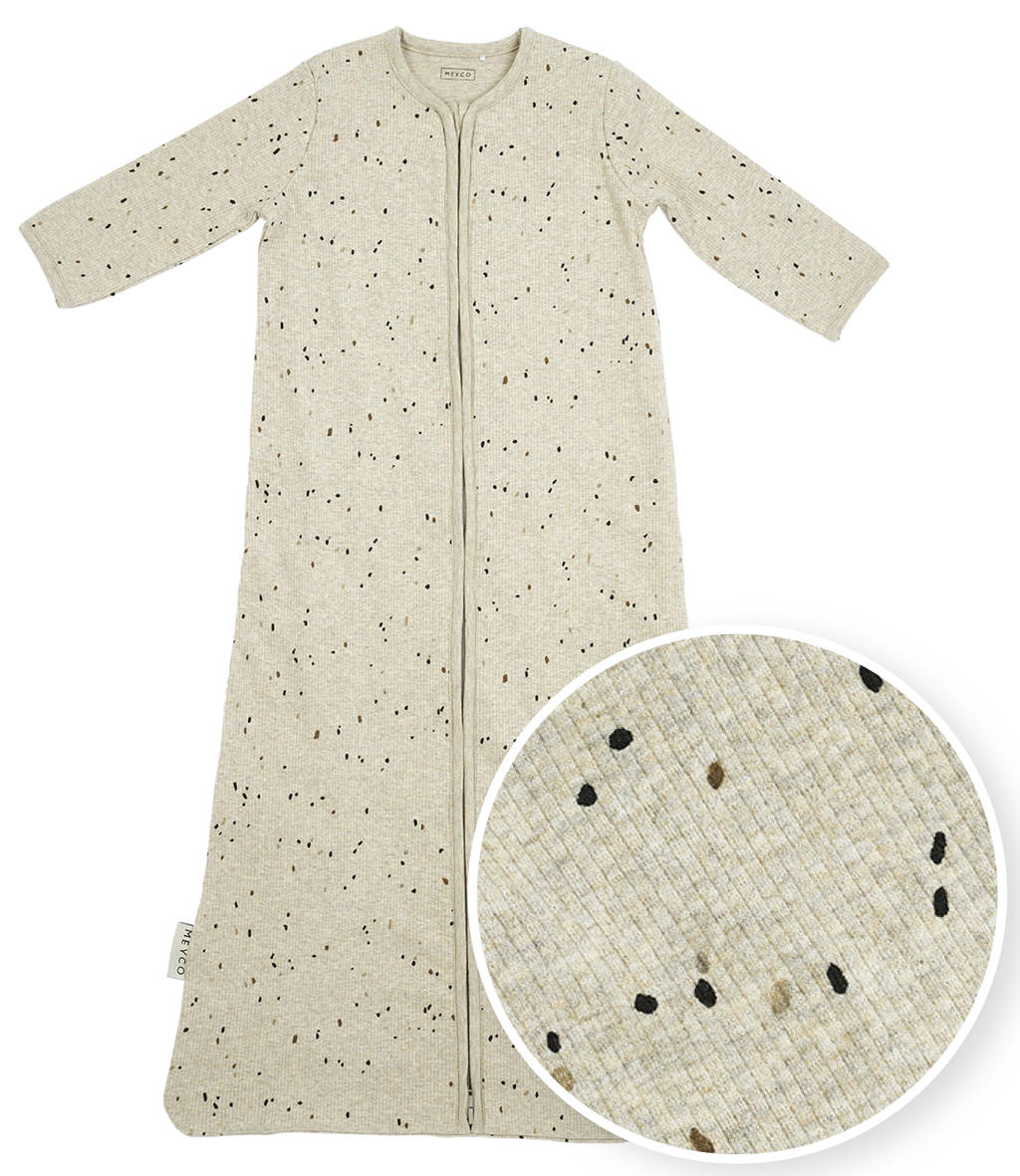 baby slaapzak Rib Mini Spot sand melange