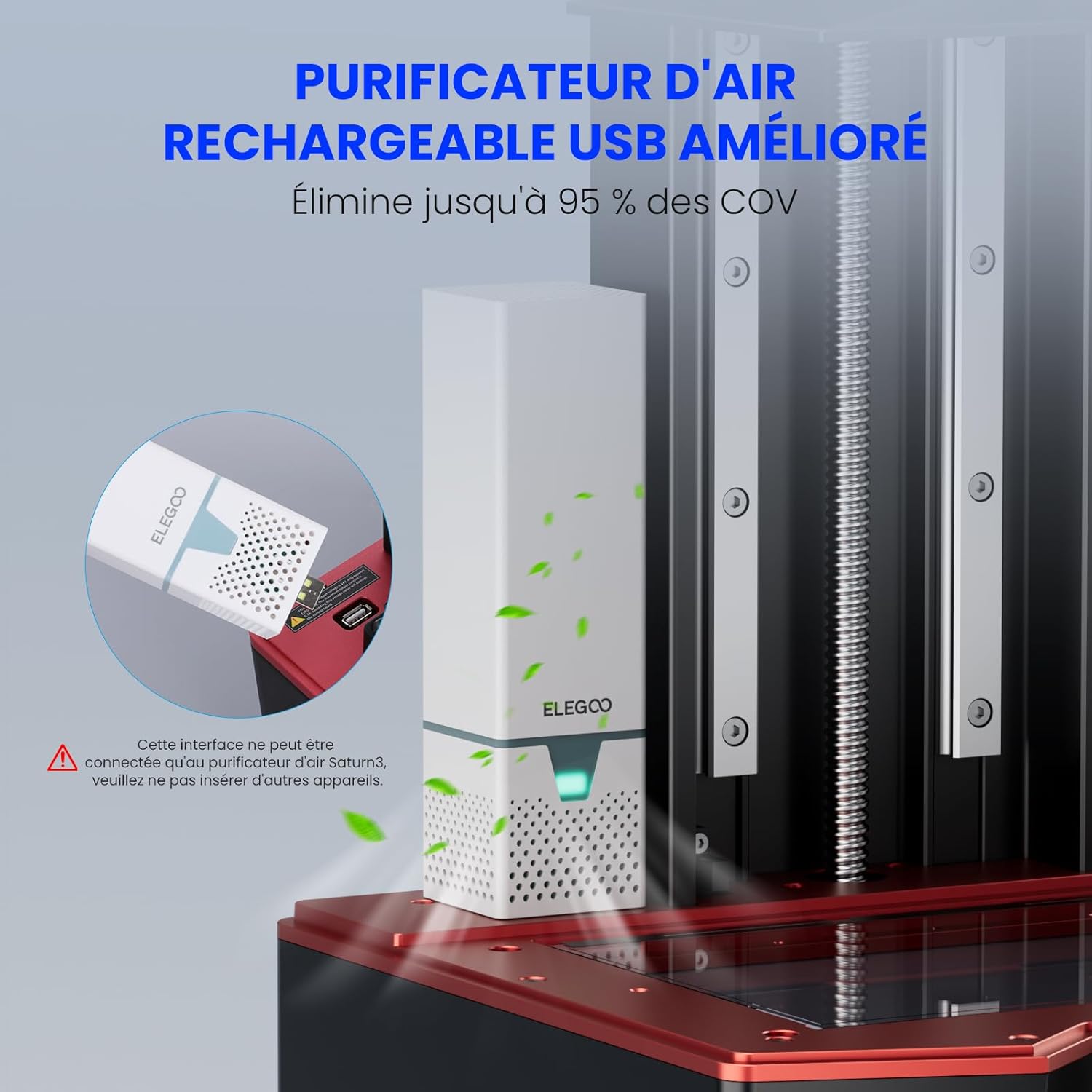 Imprimante 3D ELEGOO Saturn 3 Résine UV MSLA - 218,88 x 122,88 x 250 mm³