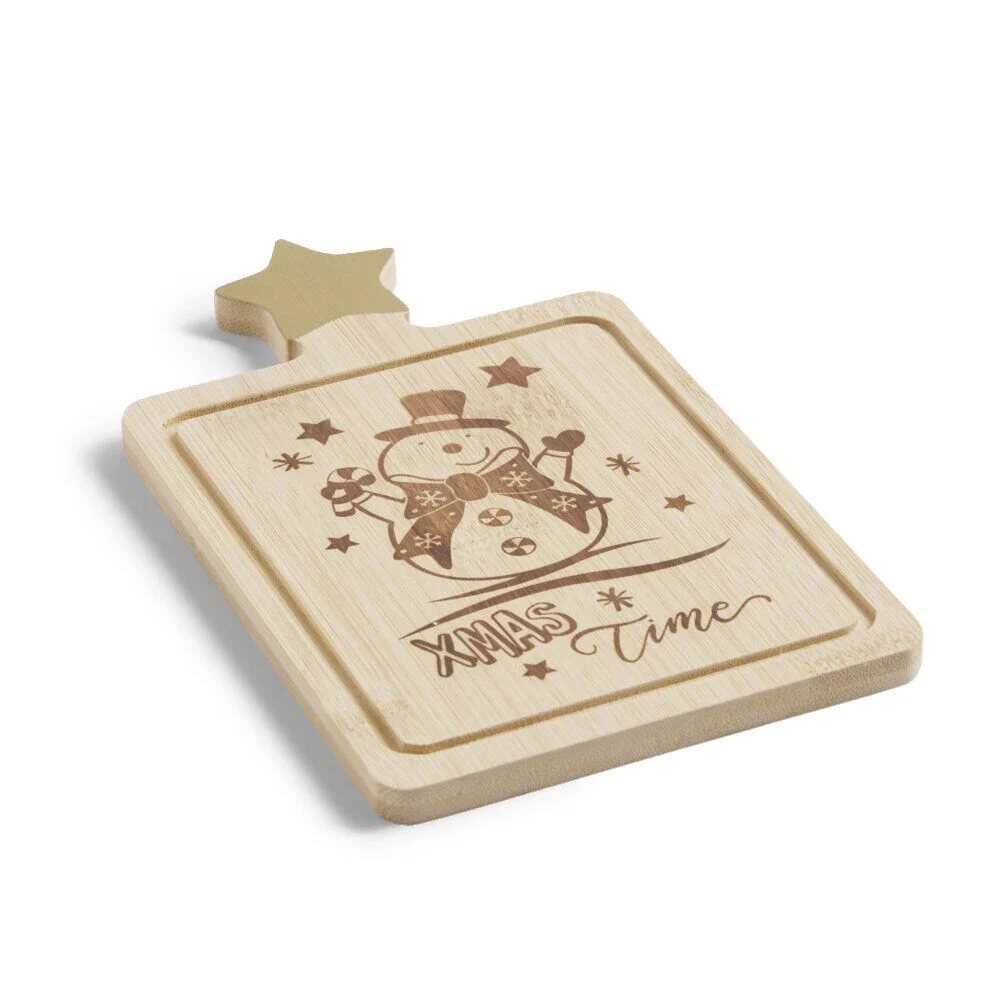 Planche apéro Noël en bambou 11x19cm - 3 modèles