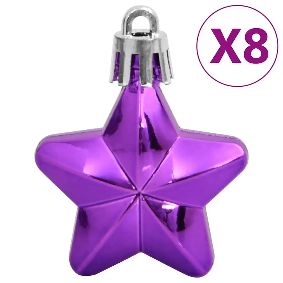 vidaXL - Kerstballenset - Paars - Polystyreen