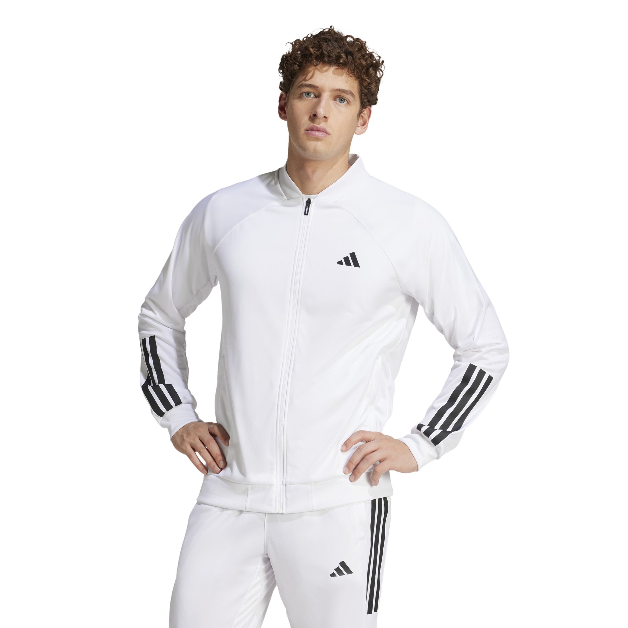 adidas 3 Stripes Knit Veste De Survêtement Hommes - Blanc , Noir