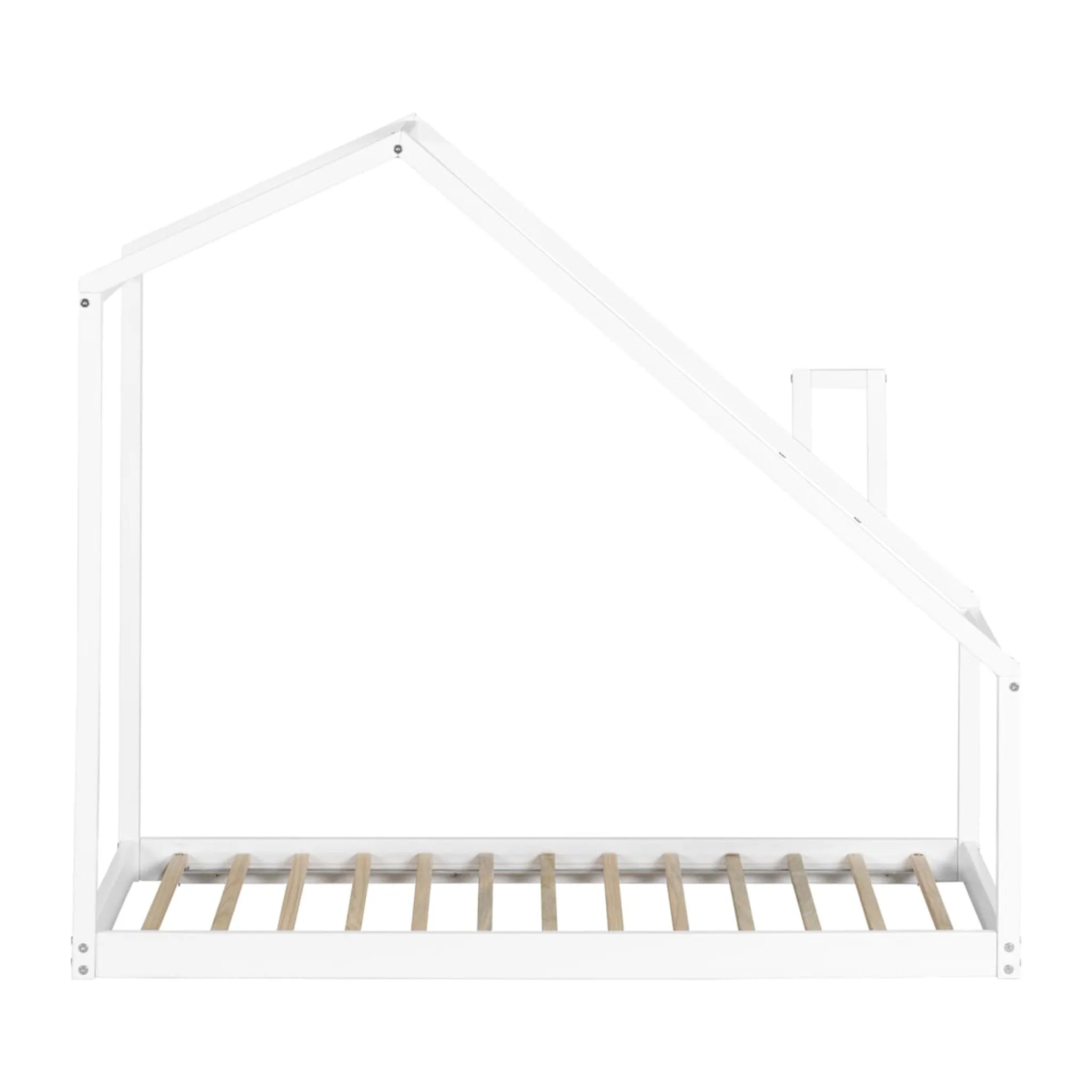 South Shore Lit Maison avec cheminée pour Bébé - Sweedi Blanc
