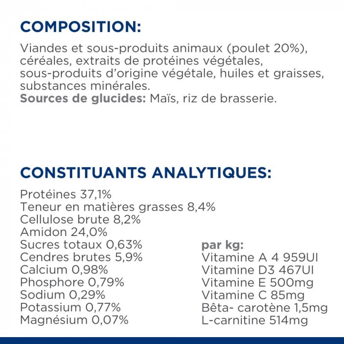 HILL'S Prescription Diet w/d Multi Benefit au Poulet - Croquettes pour chat