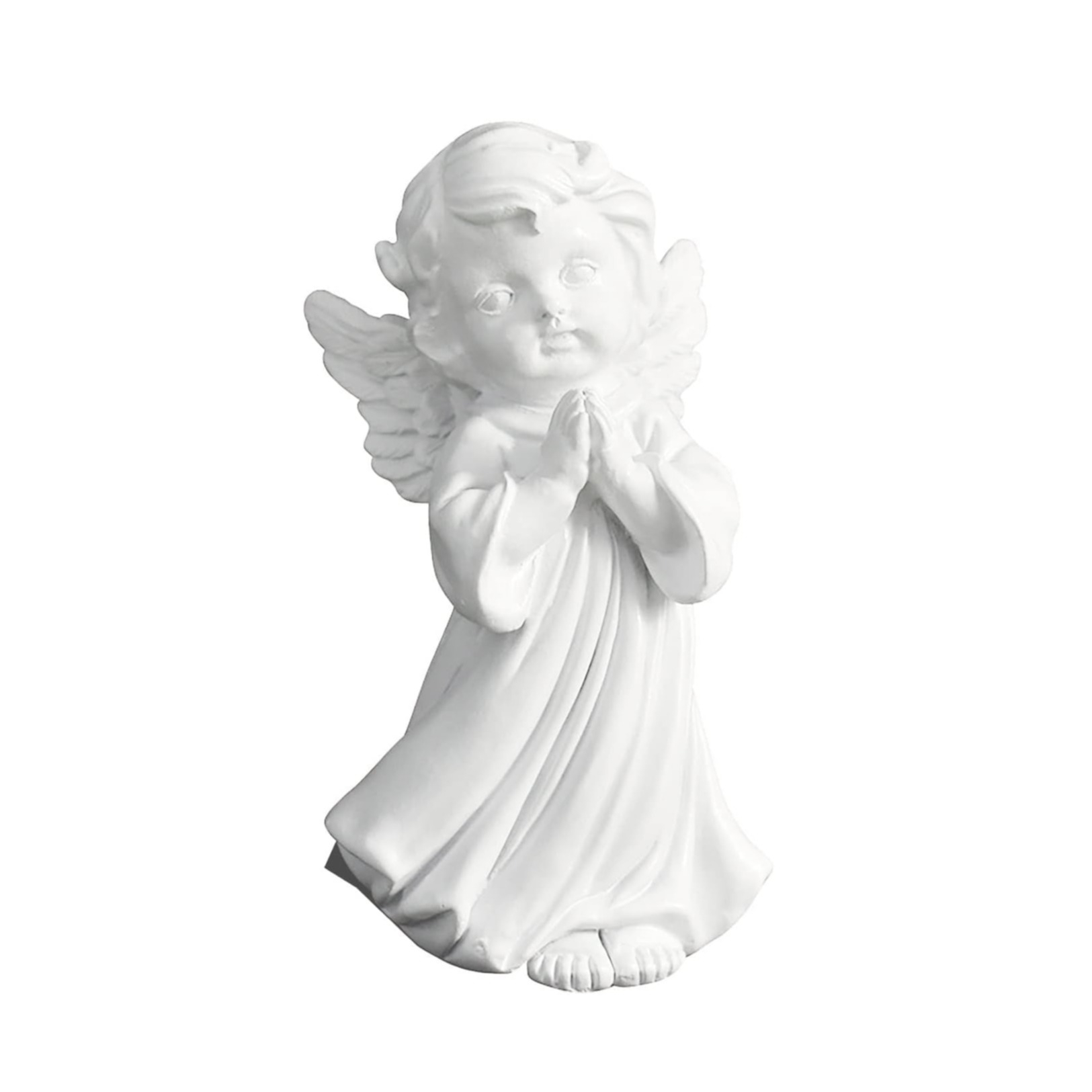 (5x9cm) Betender Engel Home Deko Accessoire Mini Gedenk Statue Grabschmuck - Weiss