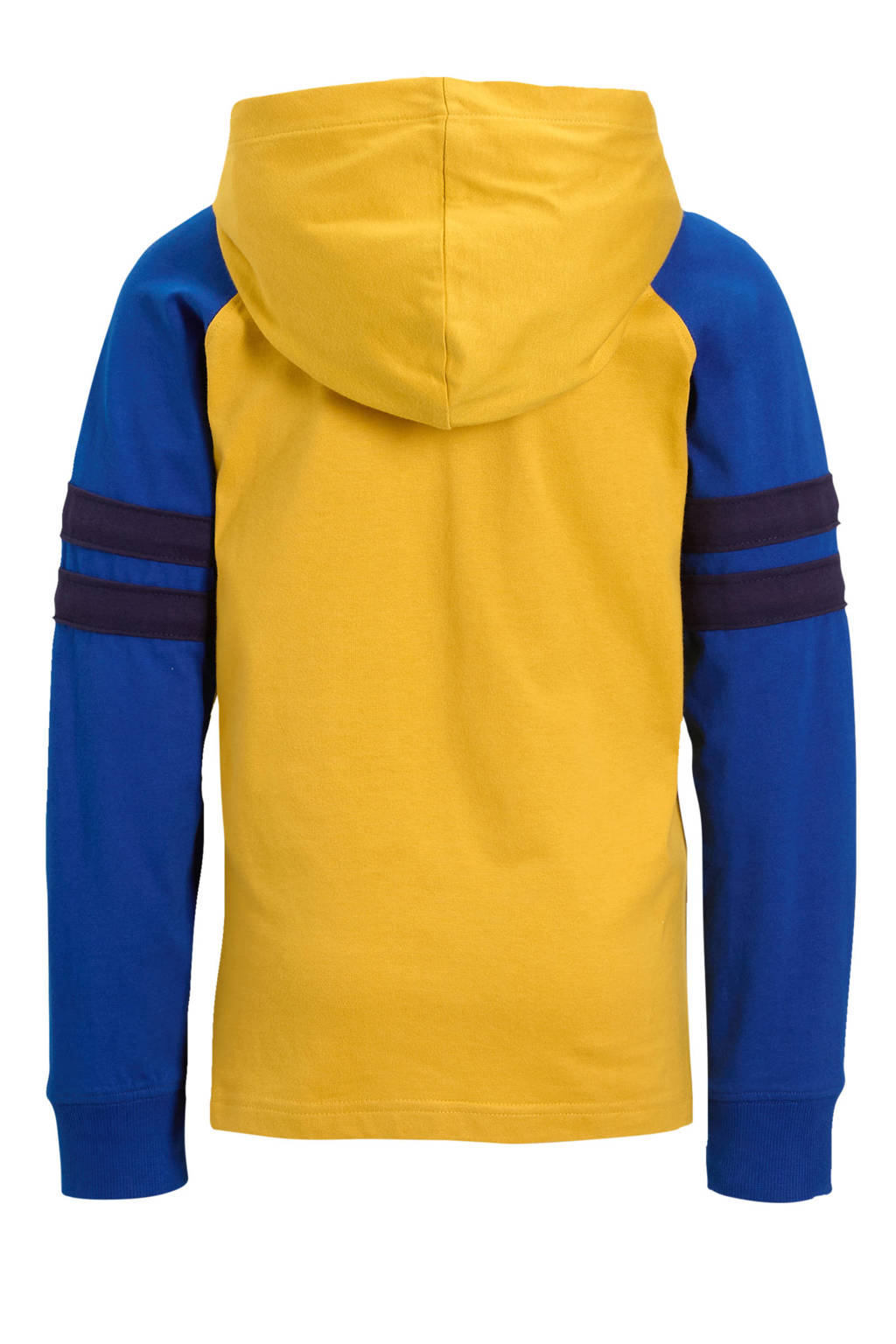 anytime hooded longsleeve oker geel / blauw