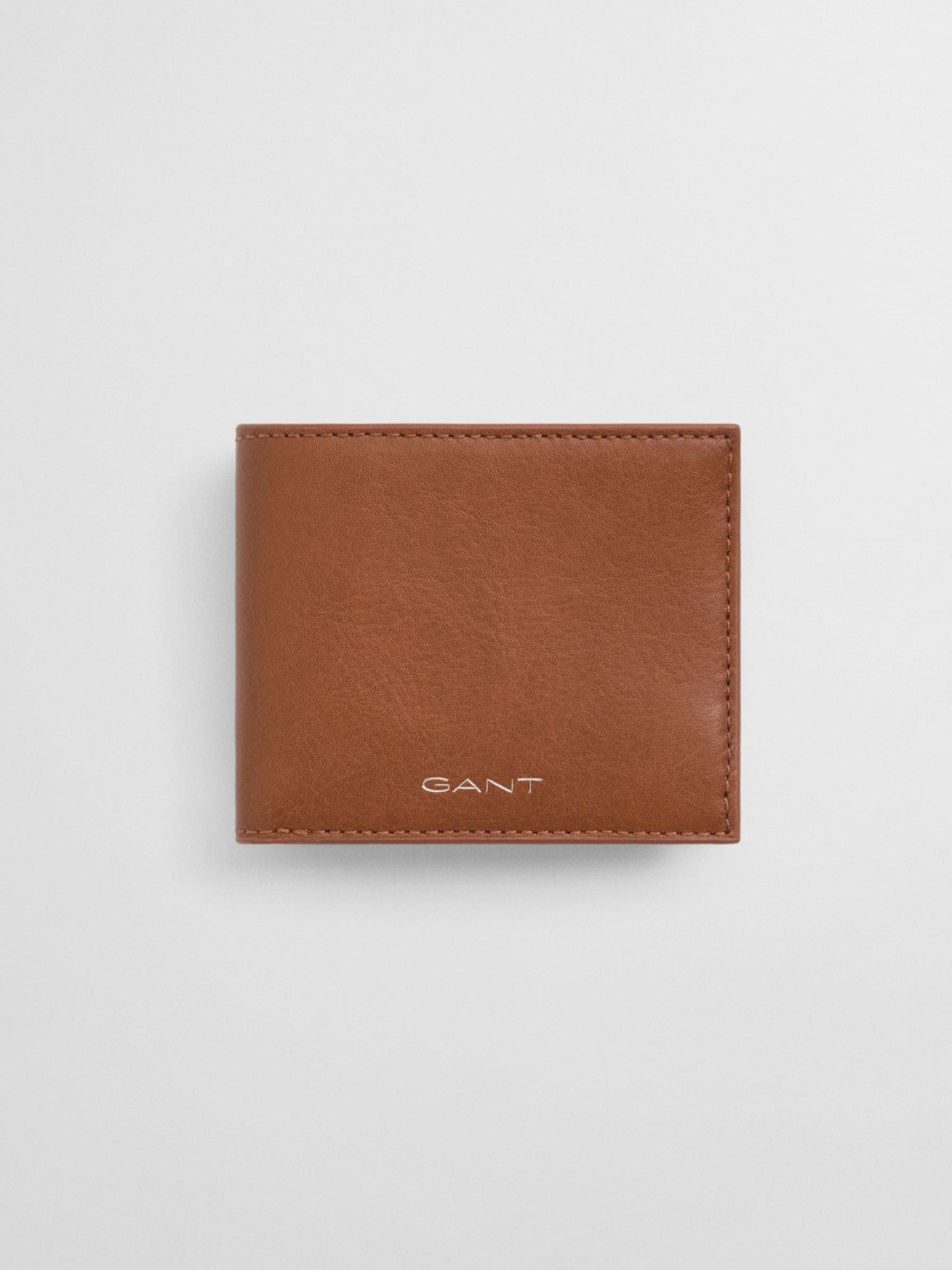Bruin - GANT leren bifold-portemonnee