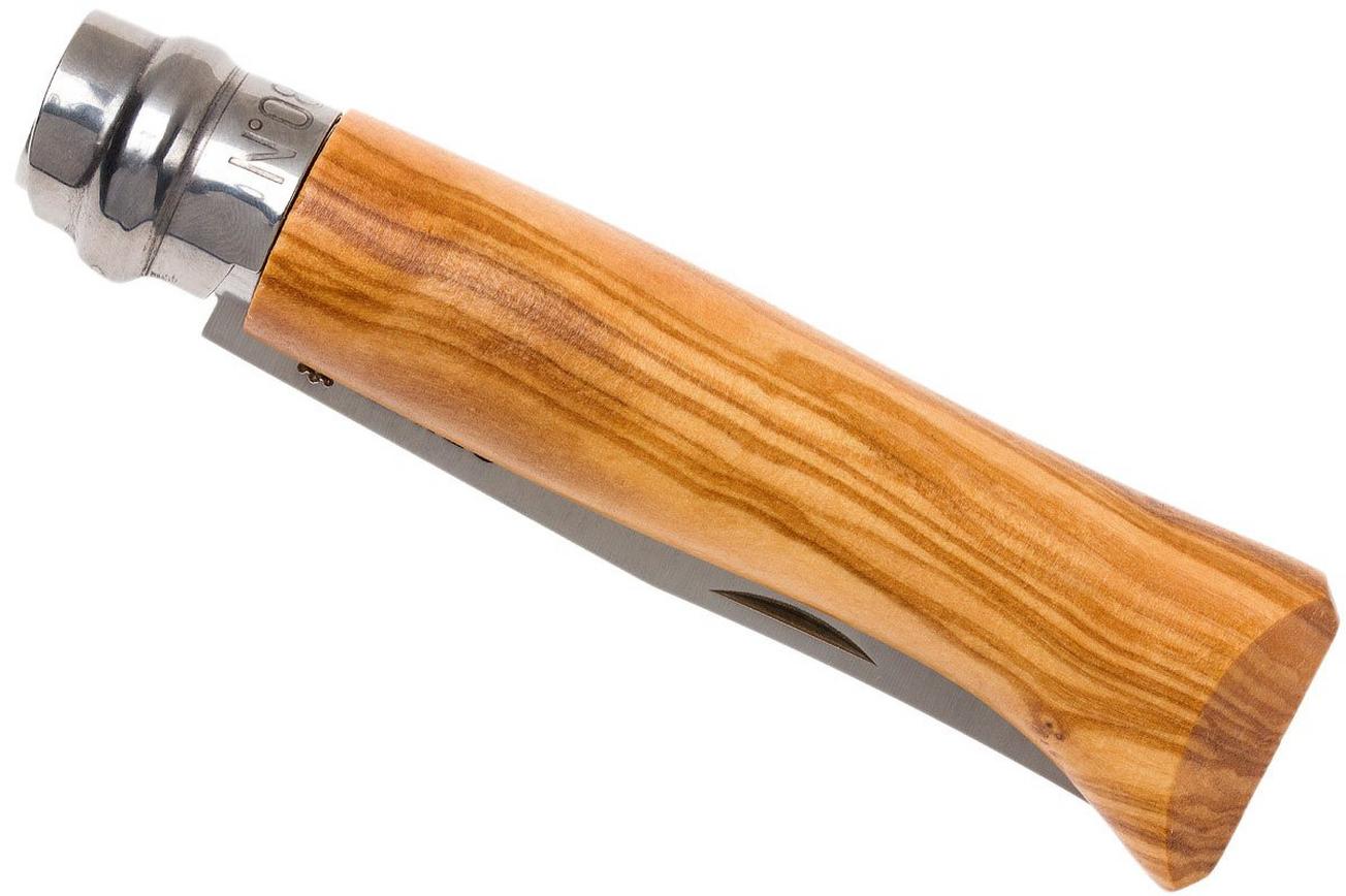 Opinel zakmes No. 8 Luxury Range, RVS, olijfhout