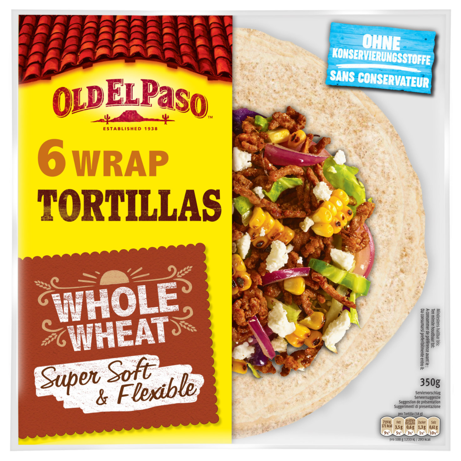 Old El Paso Vollkorn Tortillas 6 Stück