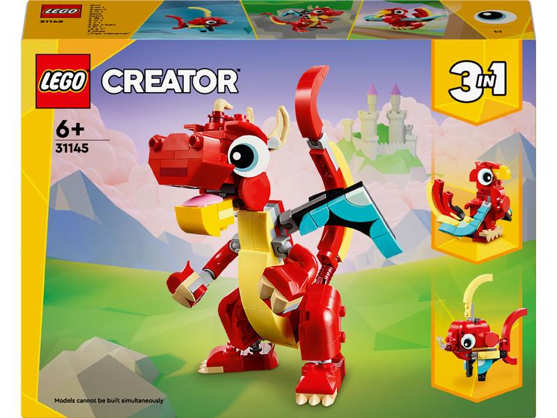LEGO® Creator Roter Drache 31145 3-in-1-Bauset