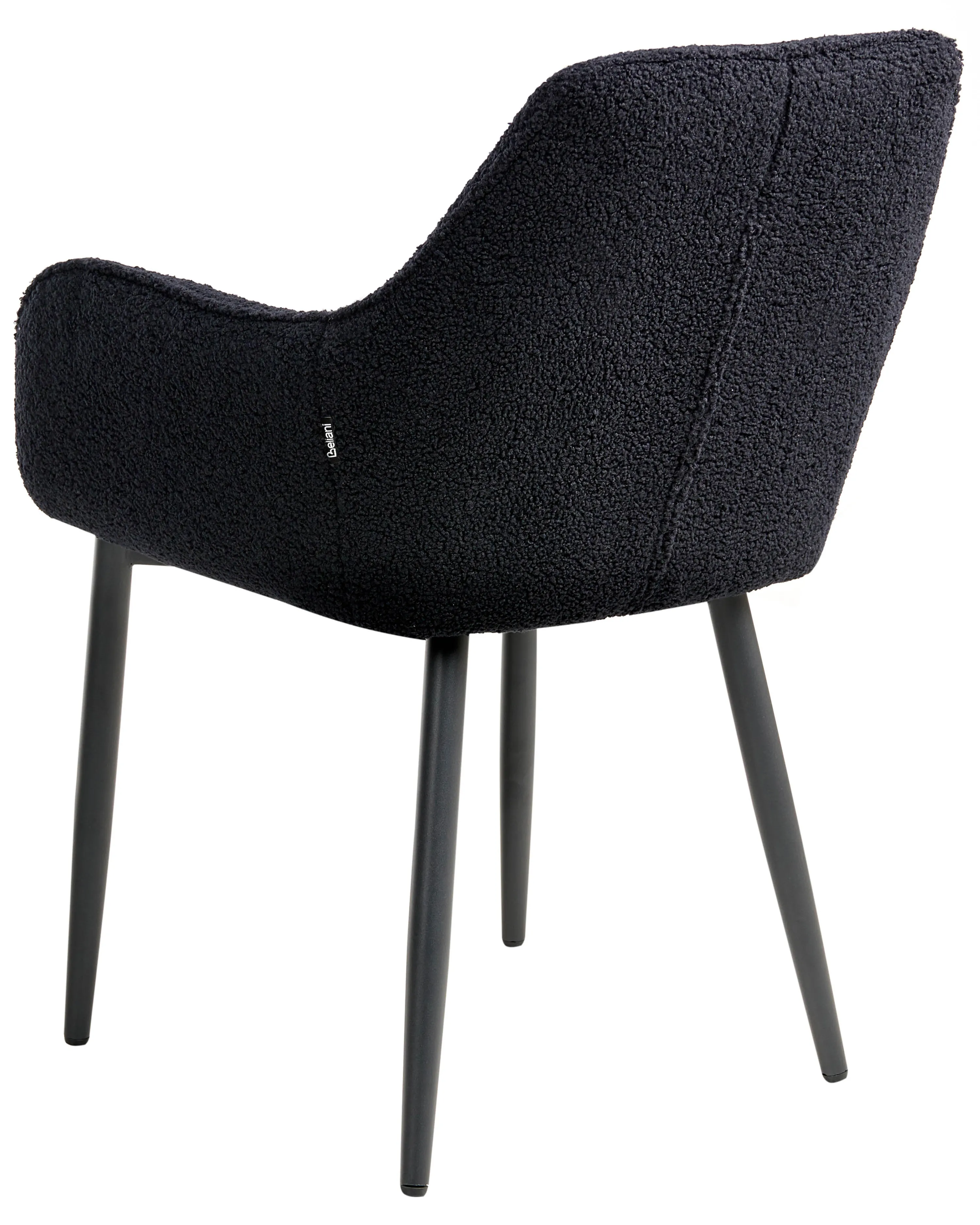 Set van 2 eetkamerstoelen ALDEN Bouclé Zwart