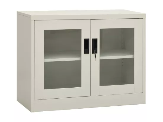 Armoire de bureau Gris clair 90x40x70 cm Acier