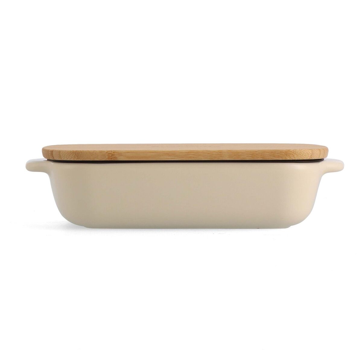 Ovnsform med lokk 26 x 15,5 x 6,5 cm, creme