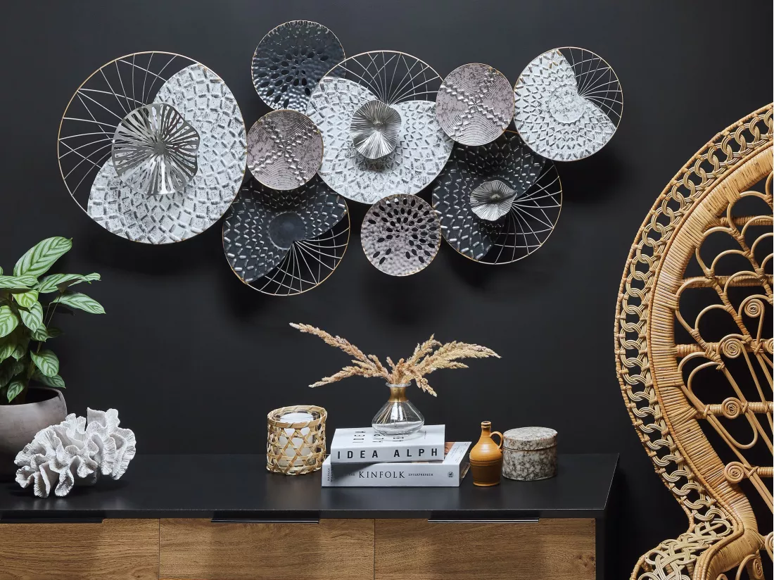 Décoration murale CESIUM Métal 58 cm Argenté