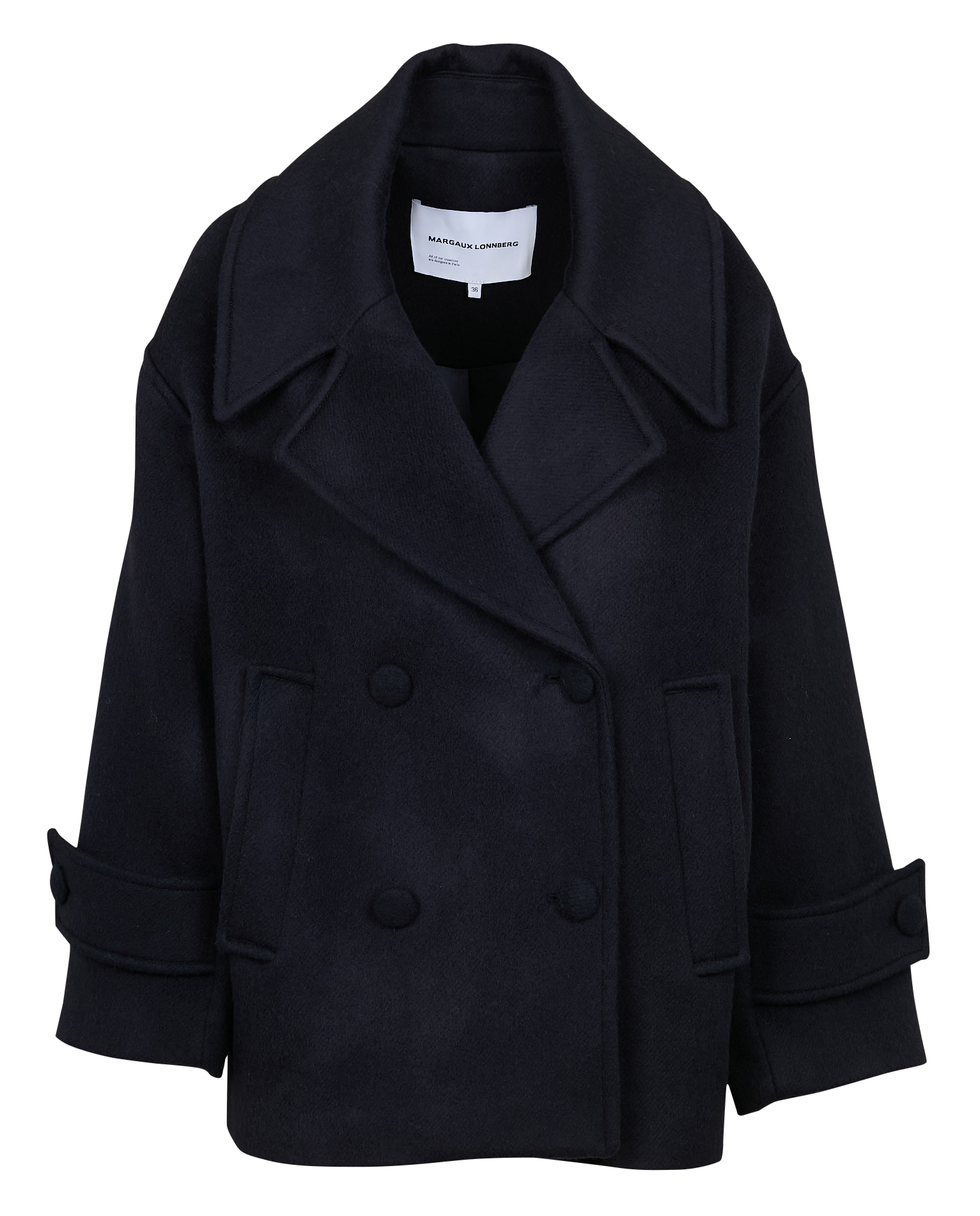 JASON - Manteau court en laine mélangée | Bleu