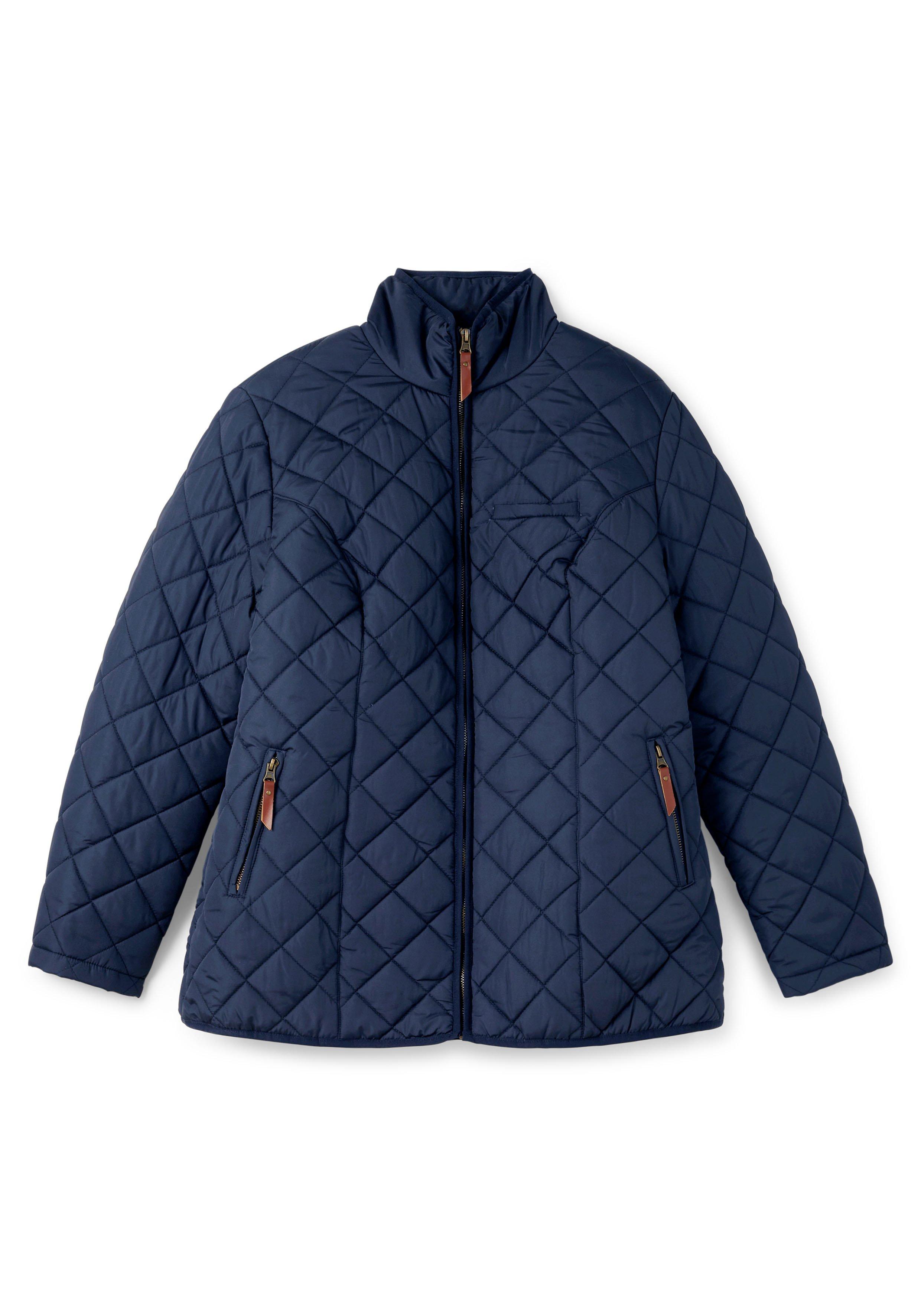Steppjacke mit hoch schließendem Stehkragen