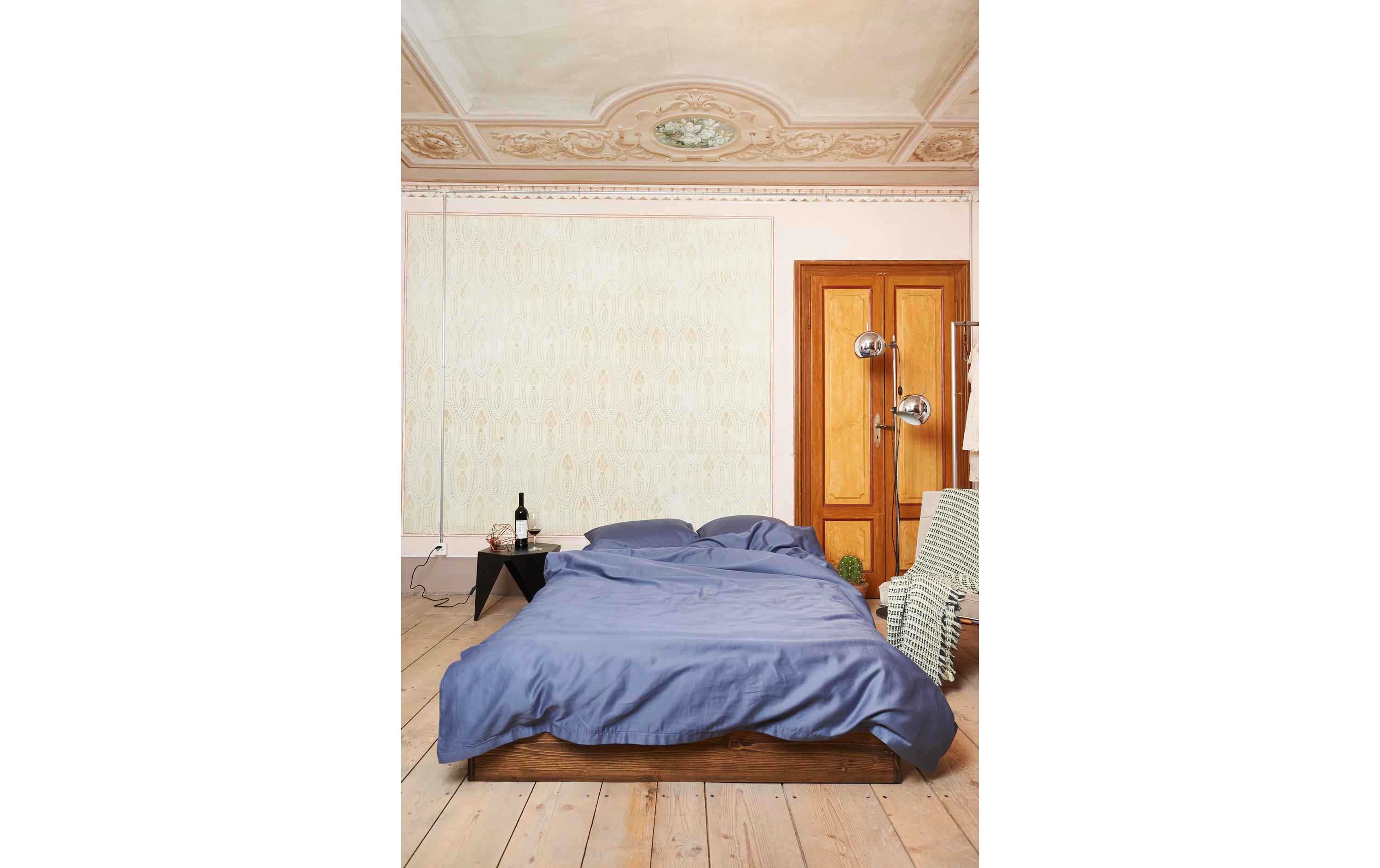 Kopfkissenbezug Braga 65 x 100 cm, Ocean BlueNachhaltiger Kissenbezug aus Bio-Baumwollsatin