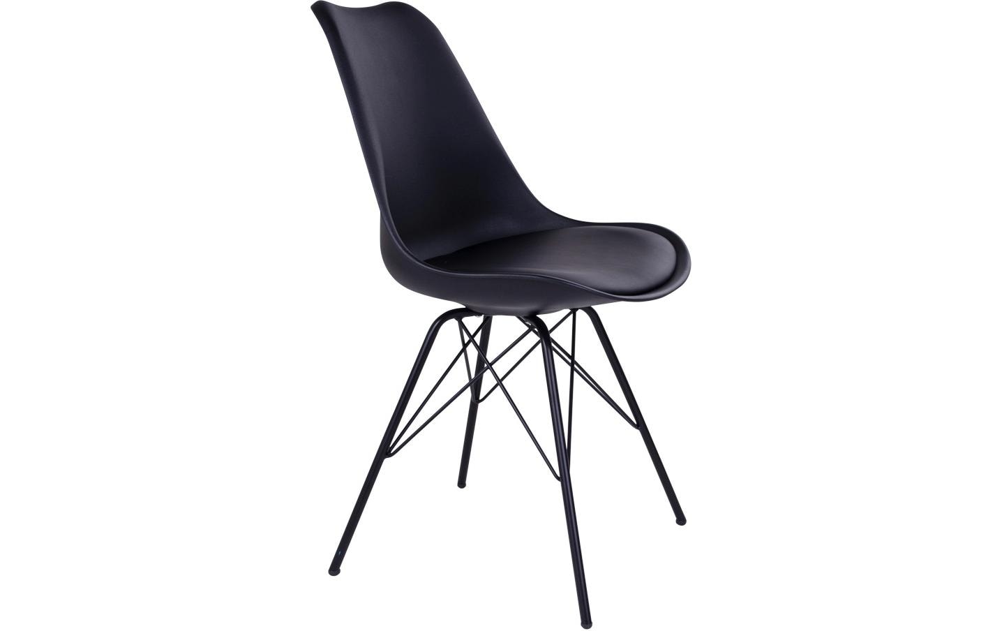 Stuhl Oslo 2 Stück, 57 x 86 cm, Schwarz<br>Robuste Esszimmerstühle