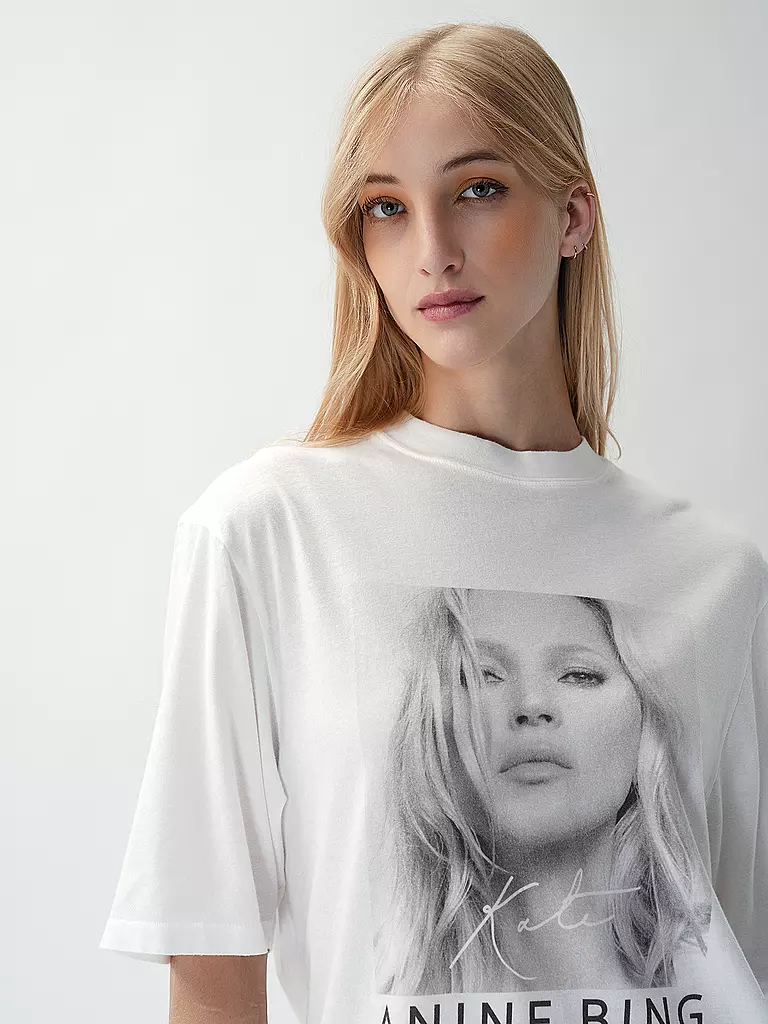 ANINE BING T-Shirt AVI TEE KATE MOSS weiss