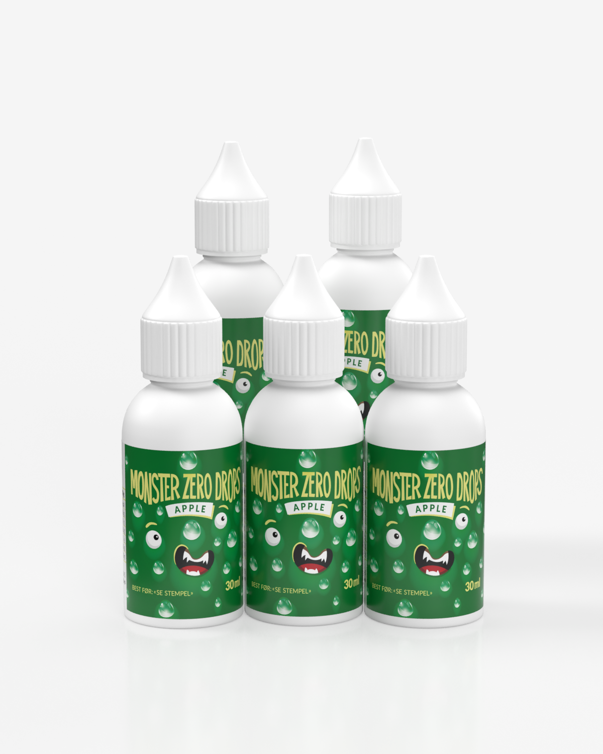Monster Lavkarbo Zero Drops - Apple - FEMPAKNING