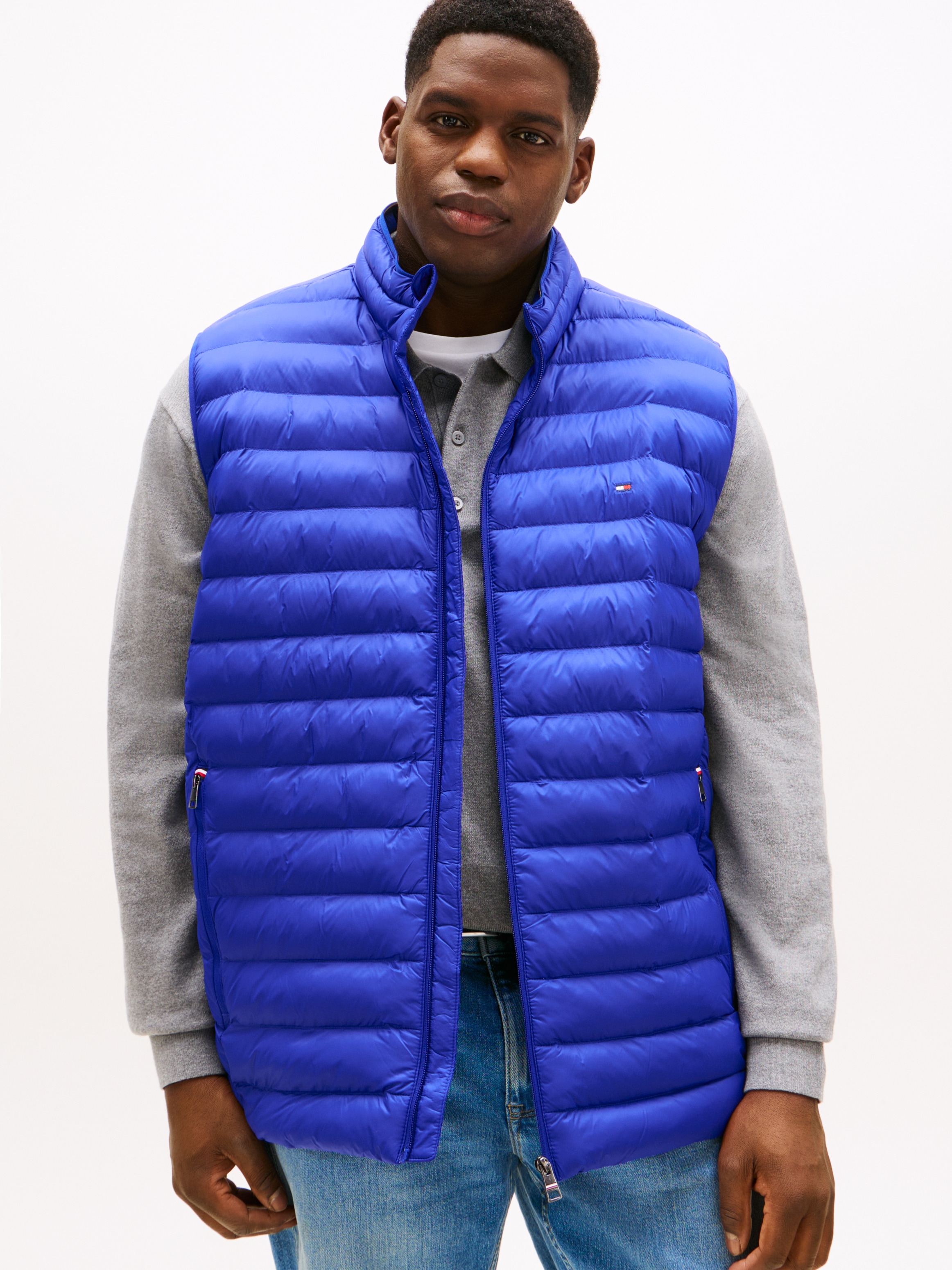 Tommy Hilfiger Big & Tall Steppweste »BT-PACKABLE RECYCLED VEST-B«, in Grossen Grössen, Logostickerei