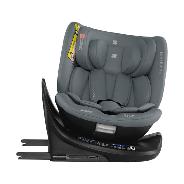 Kikkaboo i-Tour Autostoel i-Size - Groep 1/2/3 (40-150 cm) - Lichtgrijs