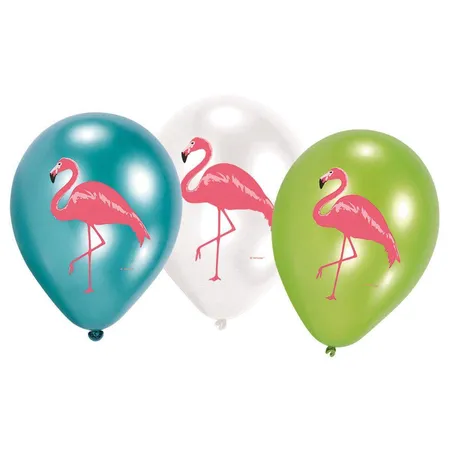 amscan Luftballons Set Flamingo Paradies 6-teilig