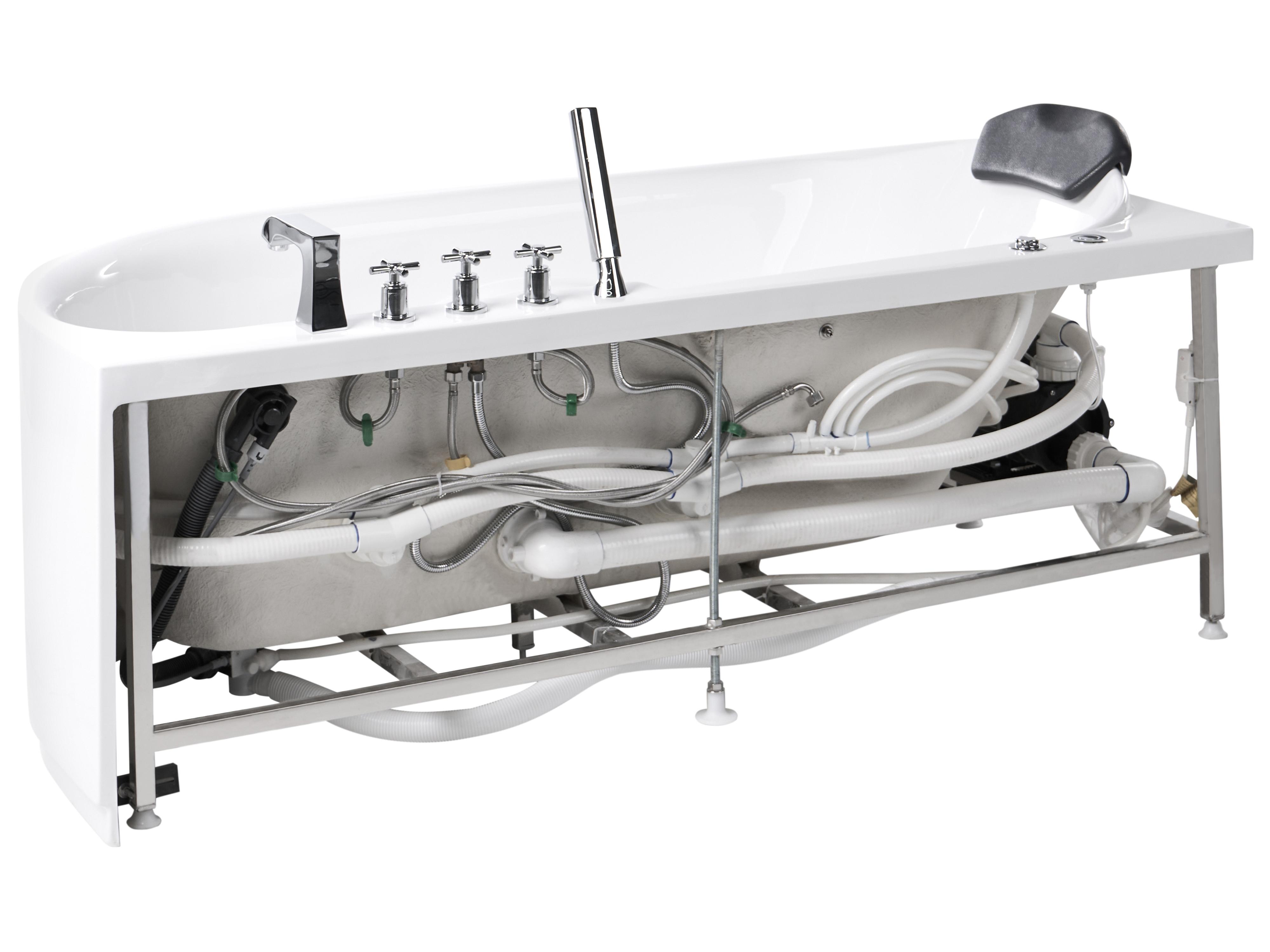 Hottub SAYULA rechtszijdig 170 x 80 cm Wit