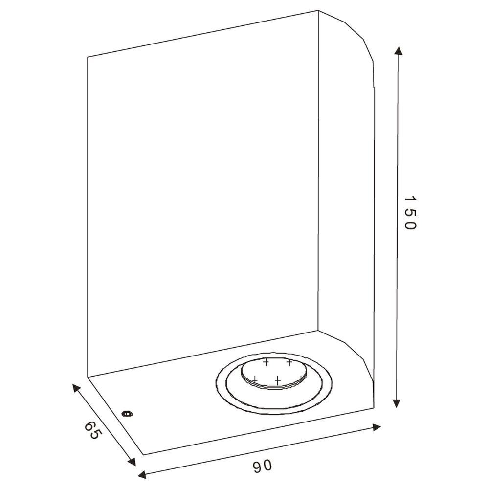 Zora LED wandlamp, inclusief LED lamp, wit, rond, 150x65x90mm