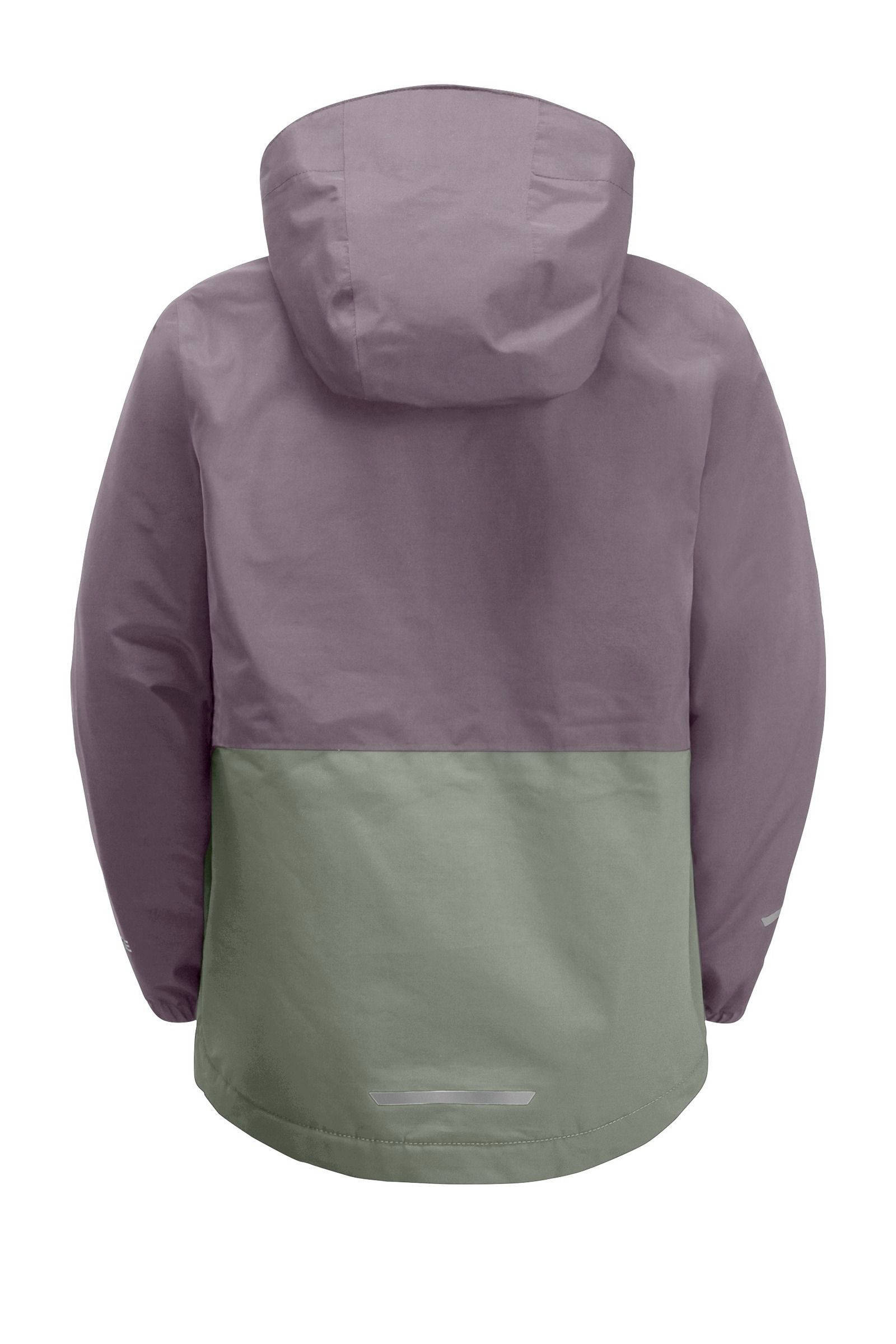Jack Wolfskin jas Snowy Days roze/grijs