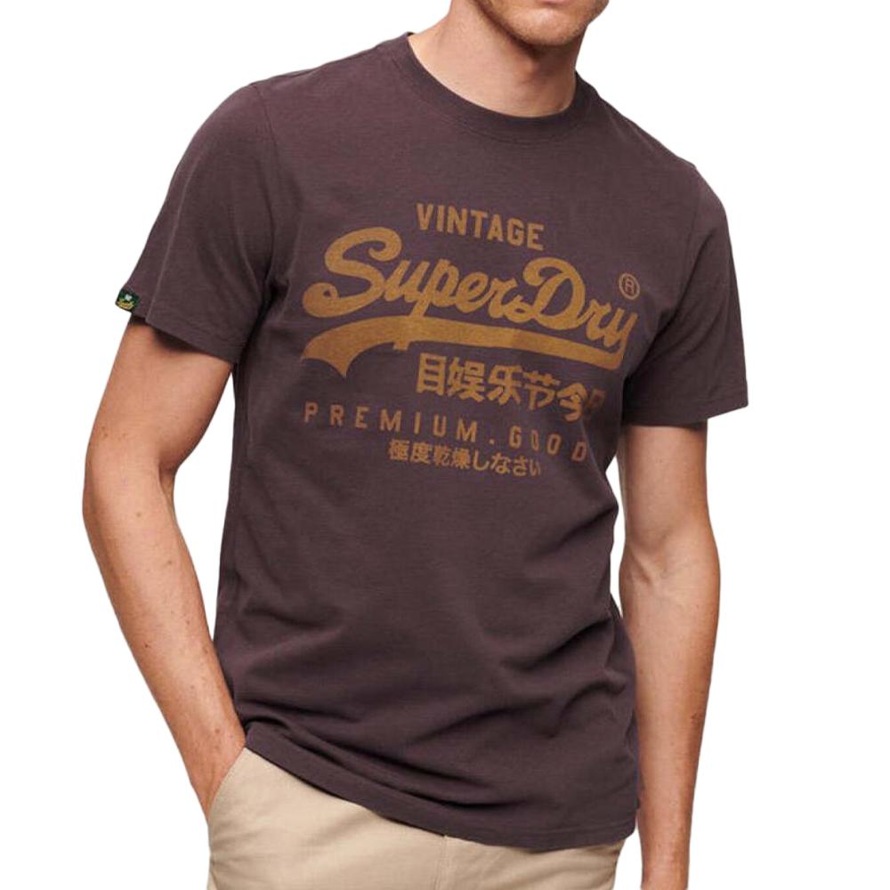 Superdry T-shirt Bordeaux Homme Superdry Premium