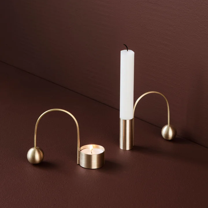 Ferm Living - Kerzenhalter Balance, schwarz