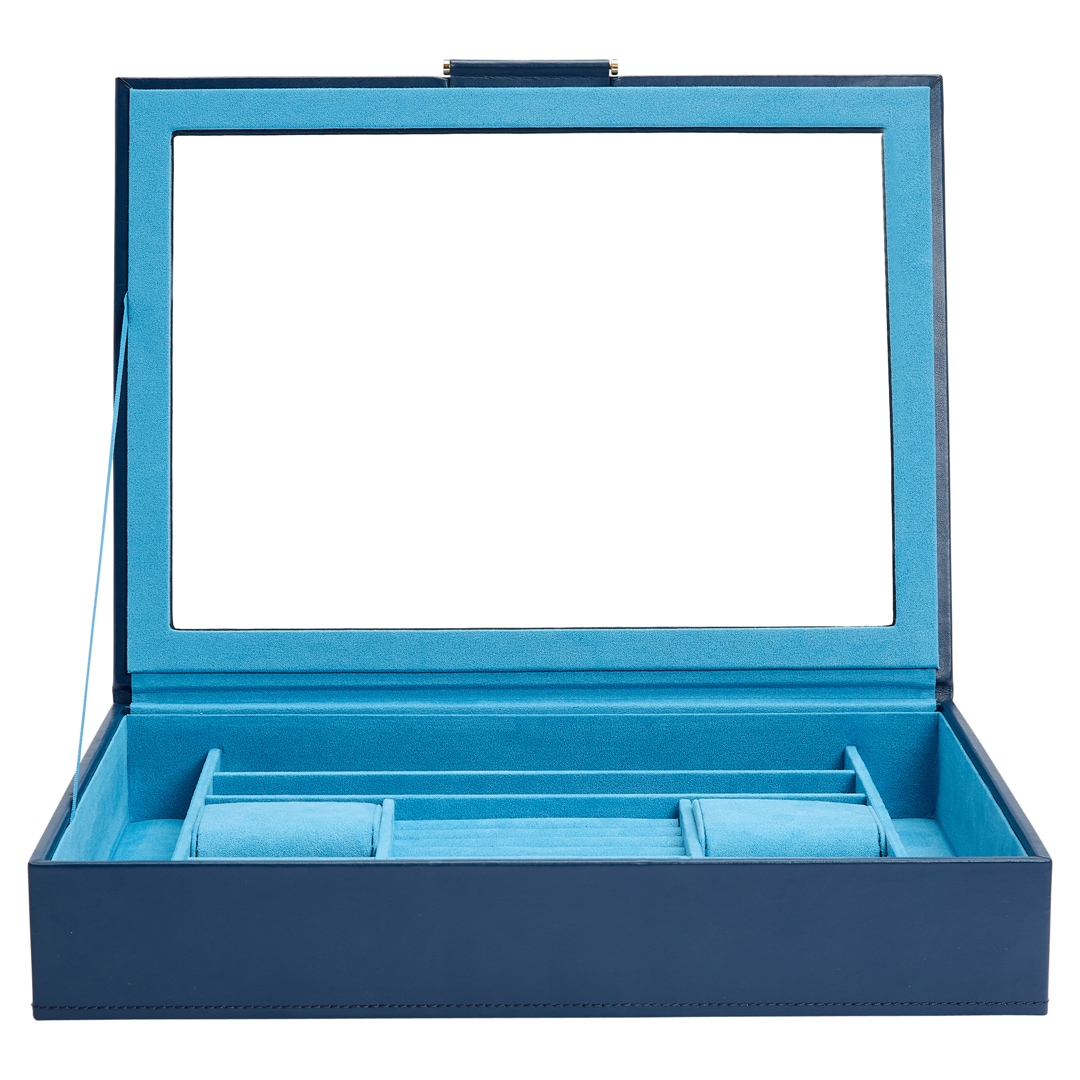 Wolf 1834 Sophia Schmuckbox mit Fenster Blau