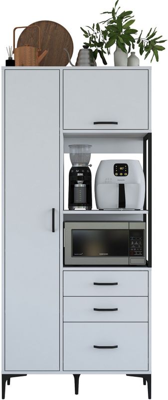 Woody Fashion - Kast - Wit - MDF - 90 x 40 x 199 cm
