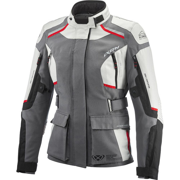 Ixon - Veste femme Midgard Lady Gris / Noir / Rouge