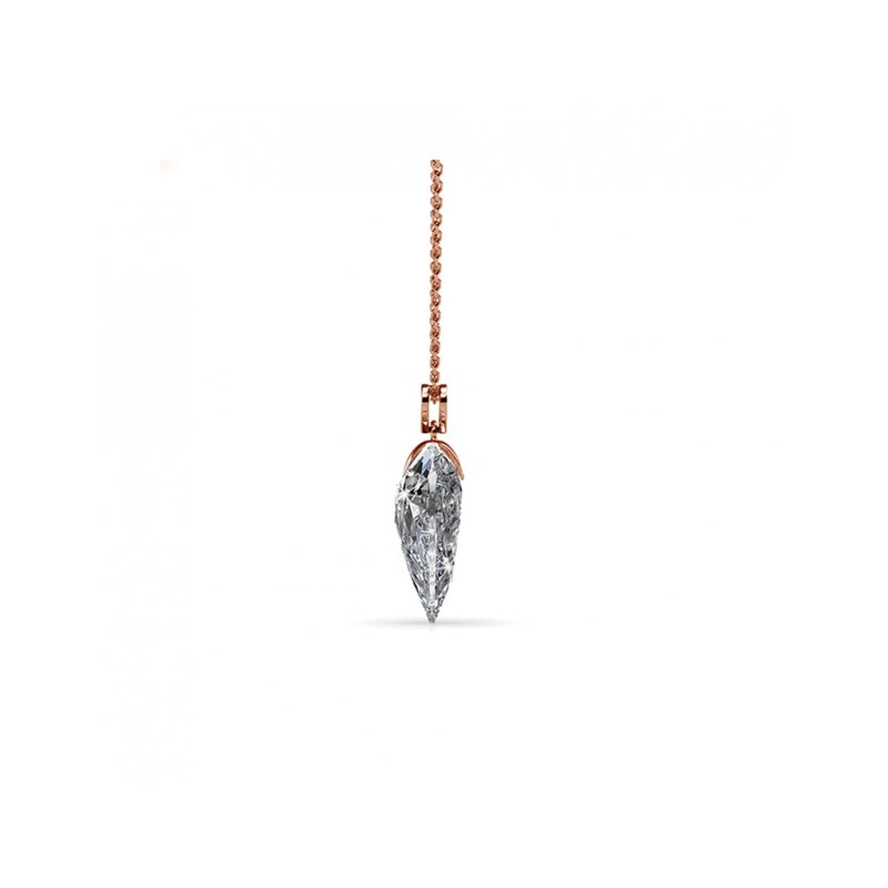 Pendentif Cheery heart - Or Rosé et Cristal