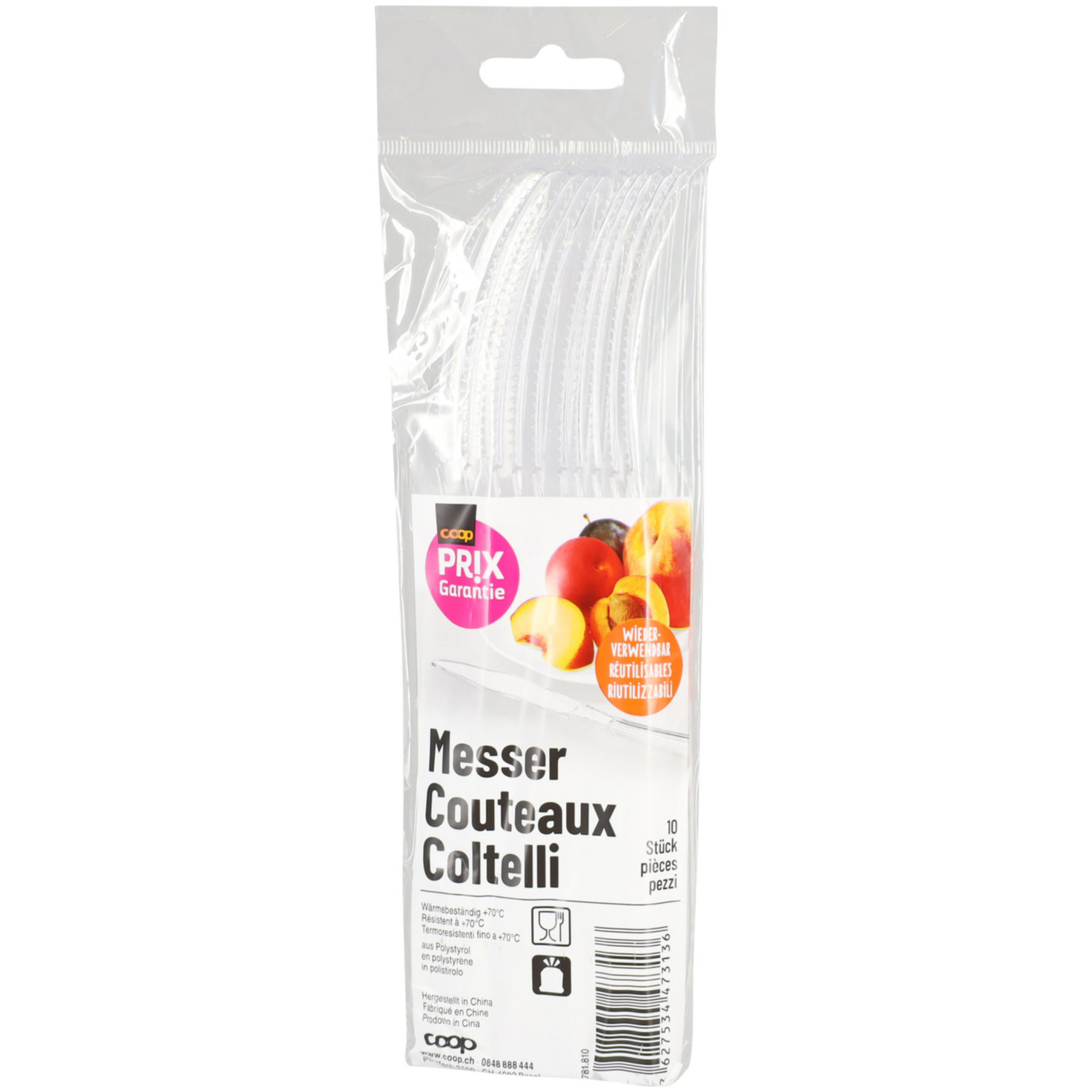 Prix Garantie Messer transparent 10 Stück