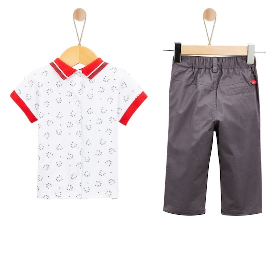 Panda & Coccinelle Haut + Pantalon   Imprimé        1 mois   de               P'tit bisou