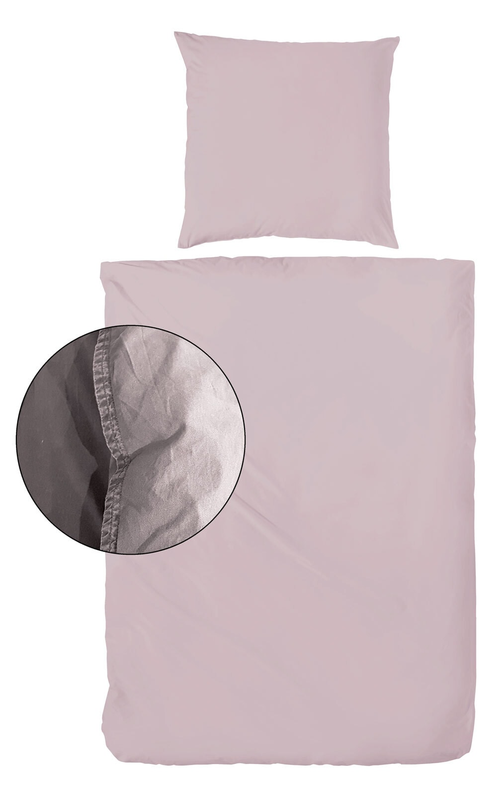 Hahn Renforcé-Bettwäsche Stonewashed 155 x 220 cm anthrazit