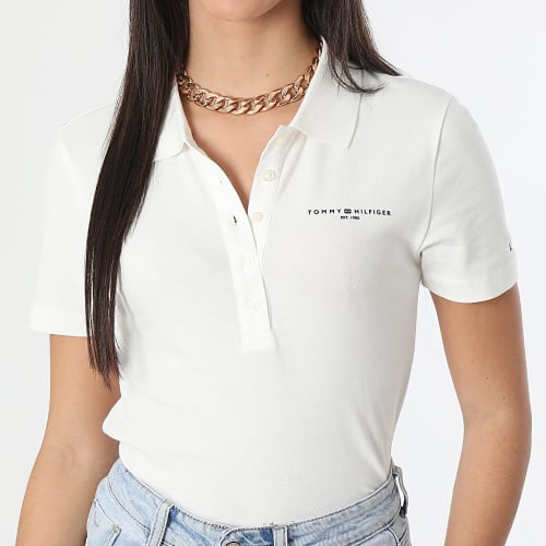 Polo Manches Courtes Slim Mini Corp Logo 1032 Blanc