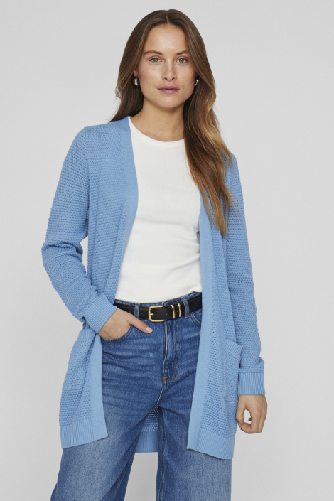 Vila blauwe dames vest