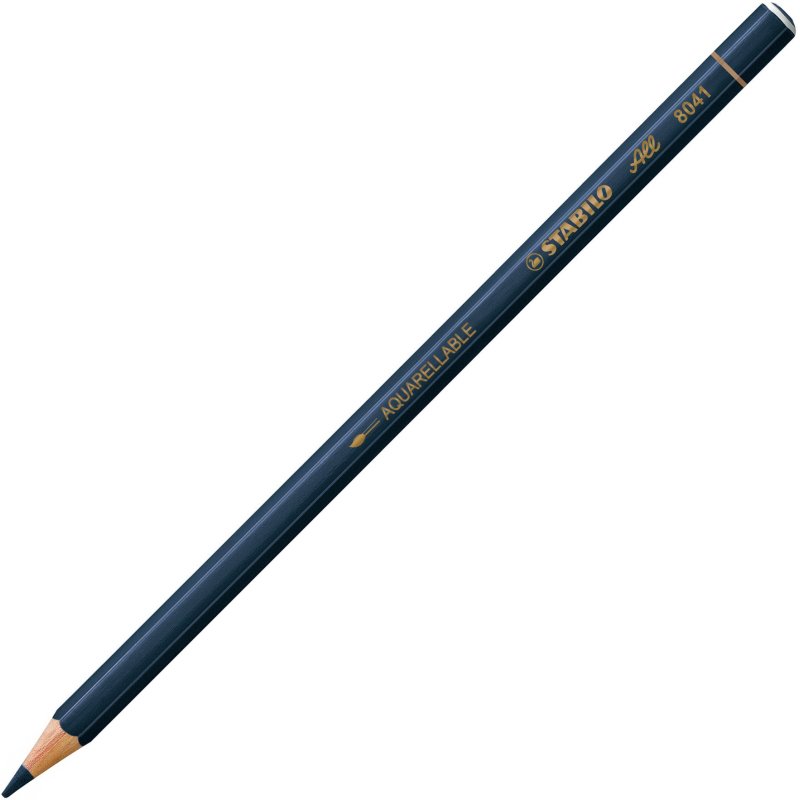 Crayon couleur stabilo all mine grasse adapte toutes surfaces aquarellable finition tete trempee coloris bleu