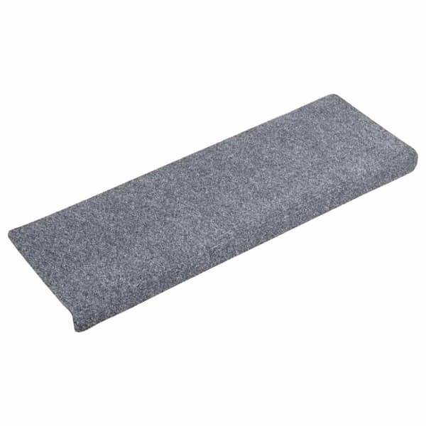vidaXL Selvklebende trappematter 10 stk lysegrå 65x21x4 cm nålestempel
