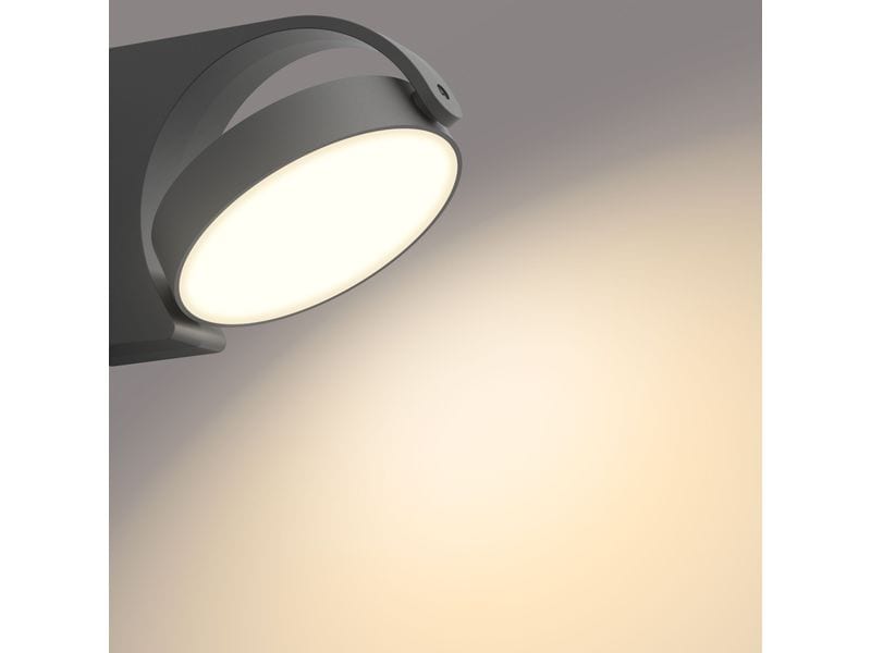 Philips Wandleuchte Mimosa 7W 2700K Anthrazit LED-Wandlampe