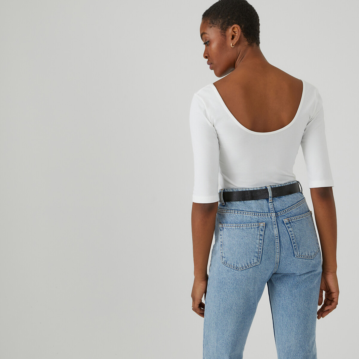 COLEÇÕES LA REDOUTE<br>T-shirt com gola larga