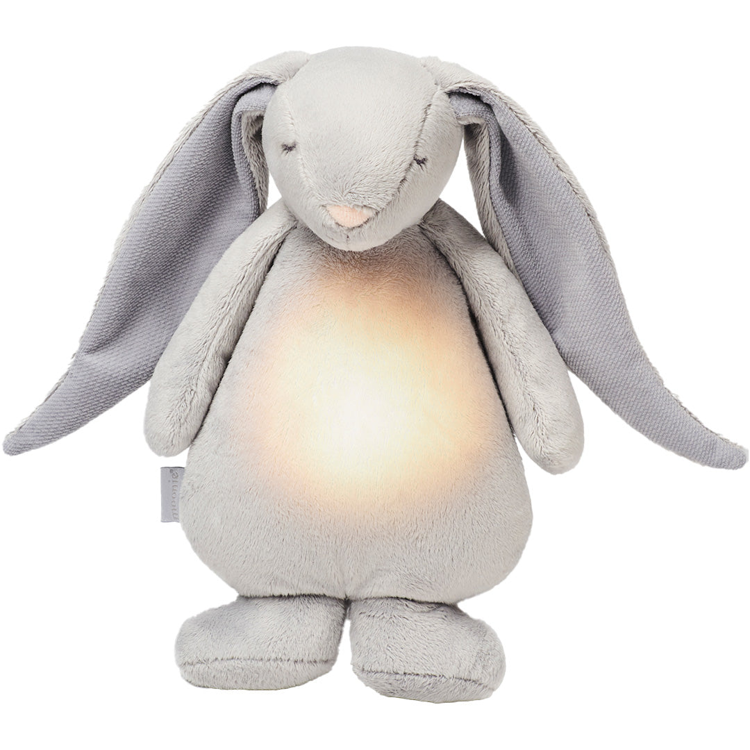 Moonie 2.0 next gen knuffelkonijn met nachtlamp en geluid silver