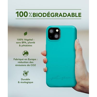 Just Green - Coque de protection pour Iphone 13 - bleu