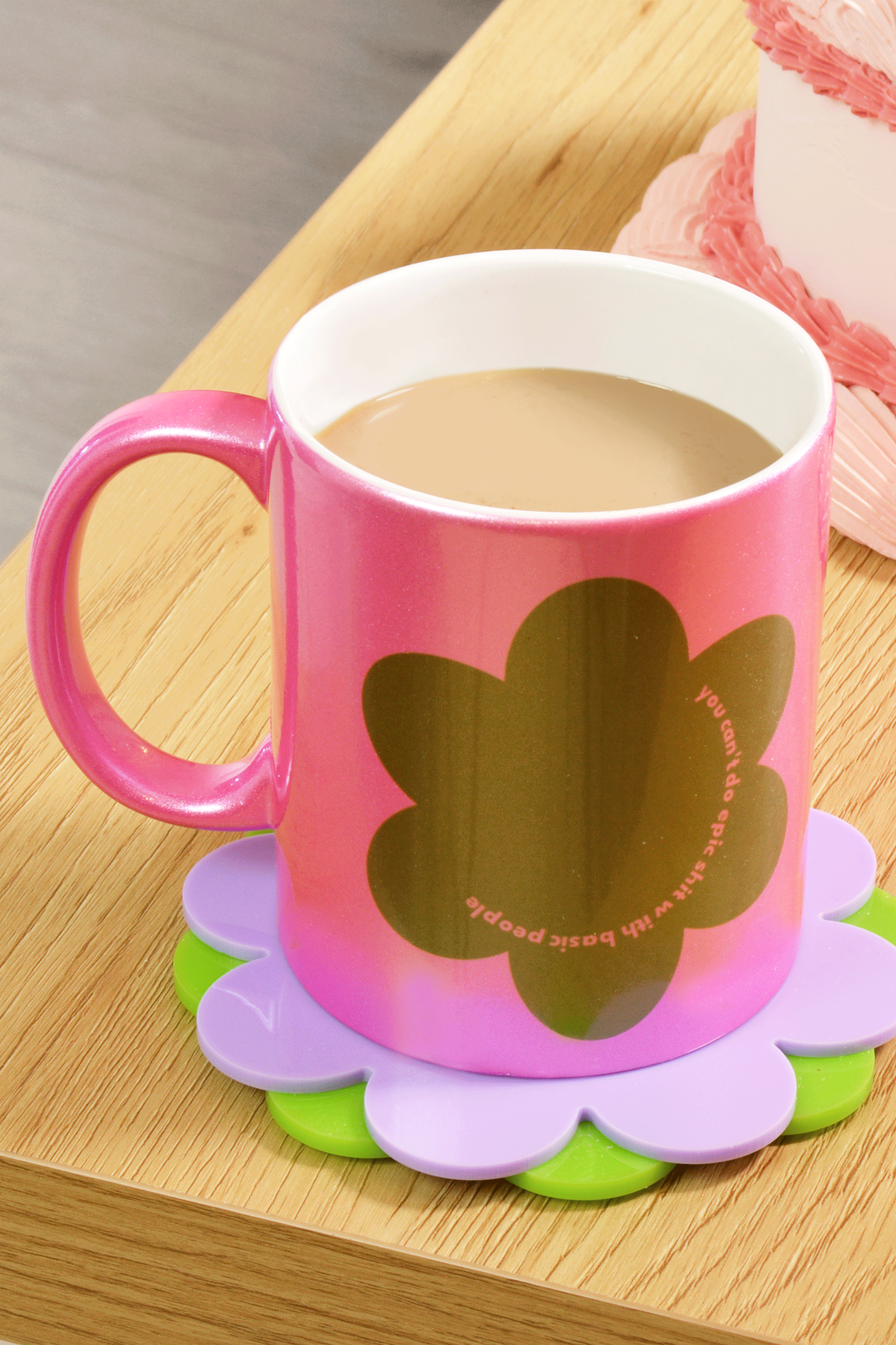 FLAMINGO CANDLES Mug YOU CAN'T DO EPIC SHIT WITH BASIC PEOPLE MUG Rose