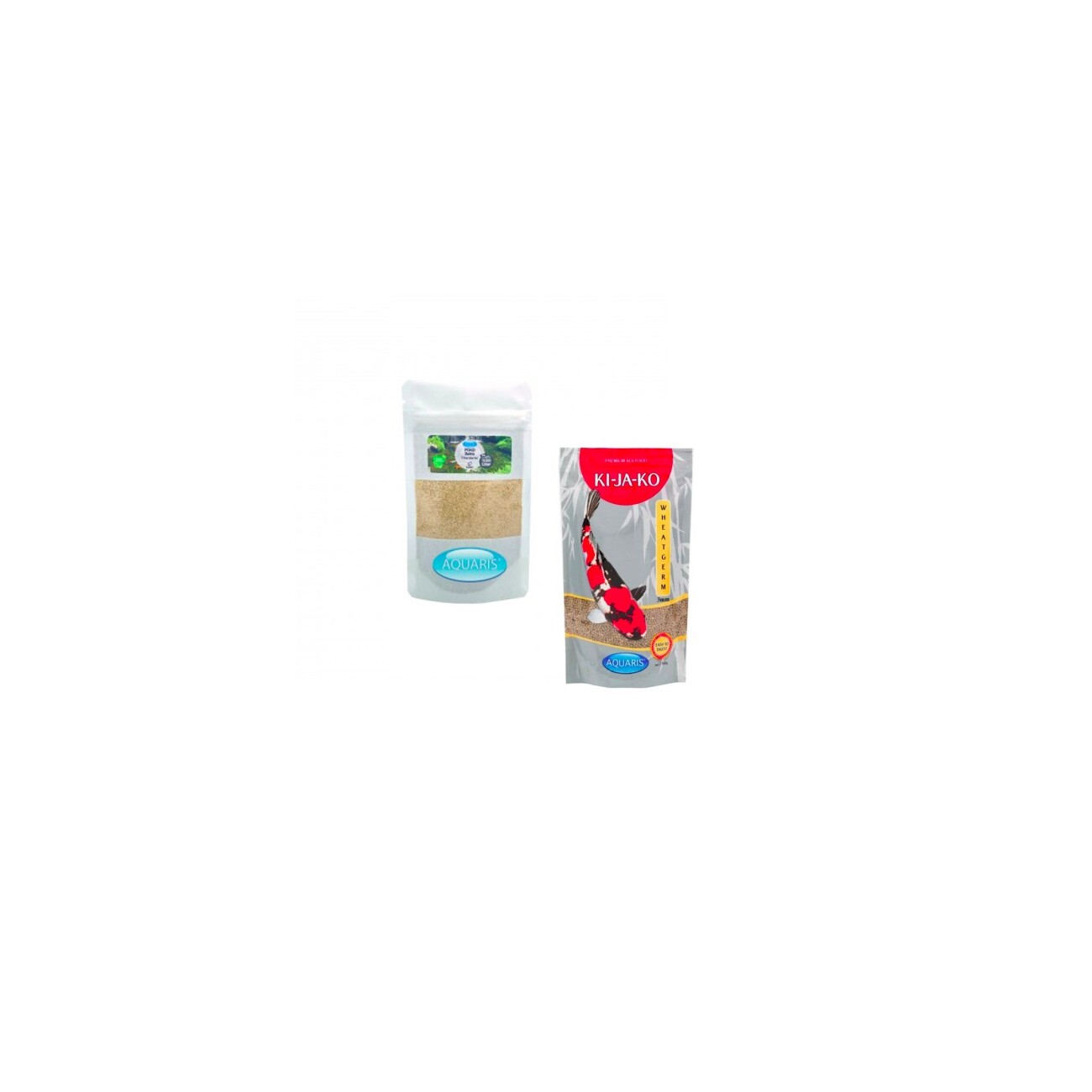 AQUARIS Sparset mit Koifutter Wheatgerm 1 kg / 3mm und Teichreinigung POND Bakto 50g